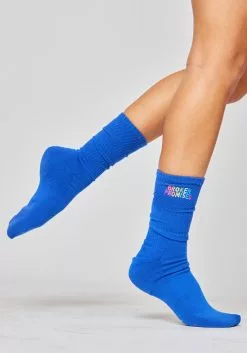BROKEN PROMISES Tearbow Socks Blue