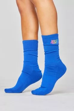 BROKEN PROMISES Tearbow Socks Blue