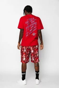 BROKEN PROMISES Anywhere But Here Shorts Red Bottoms