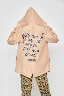 BROKEN PROMISES Outerwear Text First Jacket