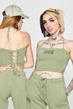 BROKEN PROMISES Sets Fangs Fleece Corset