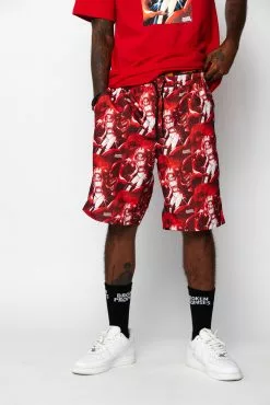 BROKEN PROMISES Anywhere But Here Shorts Red Bottoms