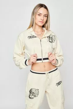 BROKEN PROMISES Jawbreaker Crop Hoodie