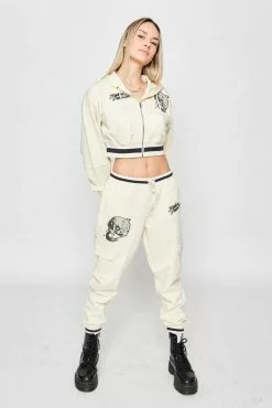 BROKEN PROMISES Jawbreaker Crop Hoodie