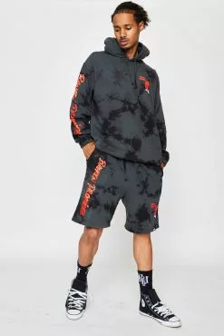 CASH Call 666 Crystal Wash Horn Hoodie Black Hoodies