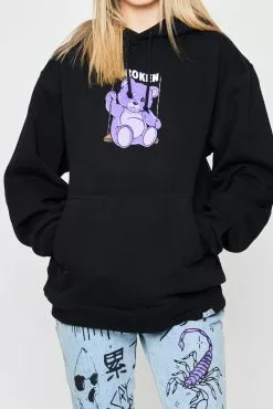 BROKEN PROMISES Bear Guide Black Hoodie Hoodies