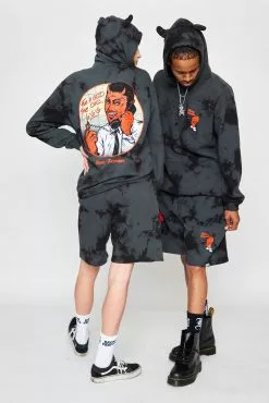 CASH Call 666 Crystal Wash Horn Hoodie Black Hoodies