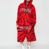 CASH Headbang Horn Hoodie Spiral Red/Black