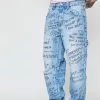 BROKEN PROMISES Bottoms Triple Text Denim