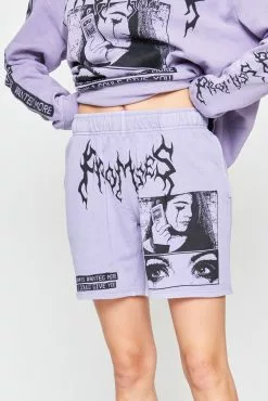 BROKEN PROMISES OK To Cry Fleece Shorts