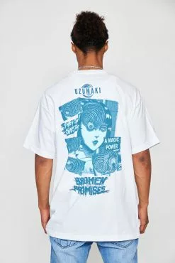 BROKEN PROMISES Shirts Junji Ito Magic Power S/S White