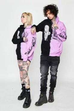 BROKEN PROMISES Hoodies Junji Ito Medusa Split Dye Hoodie