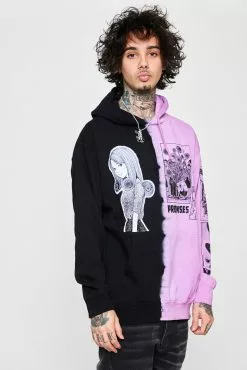 BROKEN PROMISES Hoodies Junji Ito Medusa Split Dye Hoodie