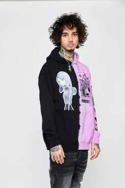 BROKEN PROMISES Hoodies Junji Ito Medusa Split Dye Hoodie