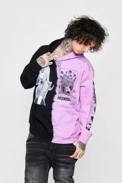 BROKEN PROMISES Hoodies Junji Ito Medusa Split Dye Hoodie