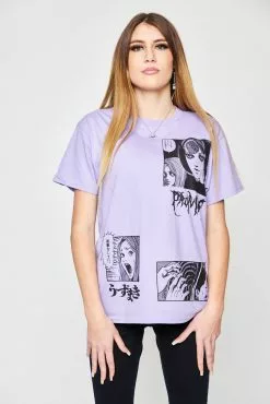 BROKEN PROMISES Shirts Junji Ito The Scar Tee Light Purple