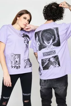 BROKEN PROMISES Shirts Junji Ito The Scar Tee Light Purple