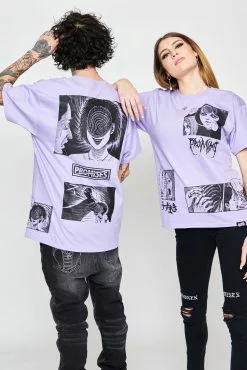 BROKEN PROMISES Shirts Junji Ito The Scar Tee Light Purple