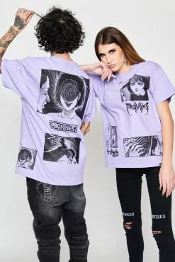 BROKEN PROMISES Shirts Junji Ito The Scar Tee Light Purple