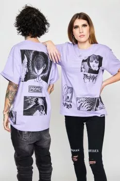 BROKEN PROMISES Shirts Junji Ito The Scar Tee Light Purple
