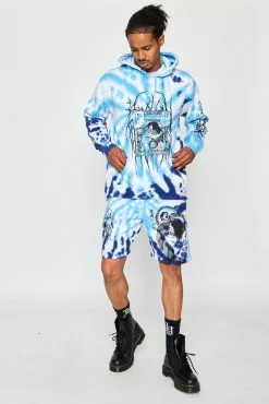 BROKEN PROMISES Junji Ito Twisted Souls Tie Dye Hoodie White Tie Dye Hoodies