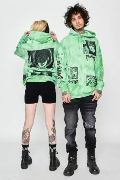 CASH Hoodies Junji Ito The Scar Hoodie Green