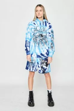 BROKEN PROMISES Junji Ito Twisted Souls Tie Dye Hoodie White Tie Dye Hoodies