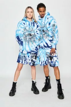 BROKEN PROMISES Junji Ito Twisted Souls Tie Dye Hoodie White Tie Dye Hoodies