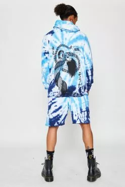 BROKEN PROMISES Junji Ito Twisted Souls Tie Dye Hoodie White Tie Dye Hoodies