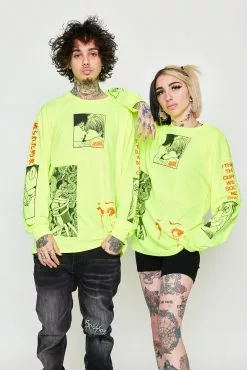 CASH Junji Ito The Curse L/S Neon