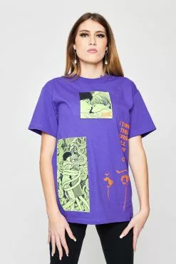 BROKEN PROMISES Junji Ito The Curse Tee Purple Shirts