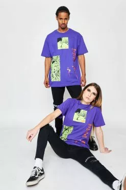 BROKEN PROMISES Junji Ito The Curse Tee Purple Shirts