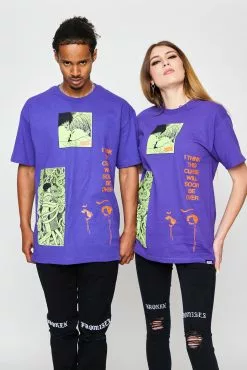 BROKEN PROMISES Junji Ito The Curse Tee Purple Shirts