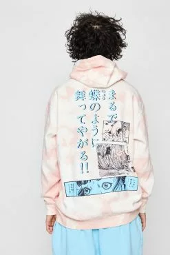 CASH Hoodies Junji Ito Butterflies Hoodie Pink