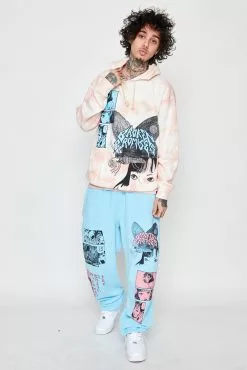 CASH Hoodies Junji Ito Butterflies Hoodie Pink