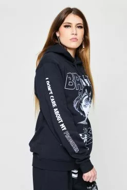 BROKEN PROMISES Junji Ito I Don't Care Black Hoodie