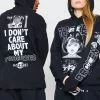 BROKEN PROMISES Junji Ito I Don't Care Black Hoodie
