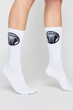 BROKEN PROMISES Bite Logo Sock - White