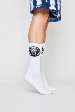BROKEN PROMISES Bite Logo Sock - White