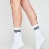 BROKEN PROMISES BP Wave Logo Sock - White Accessories