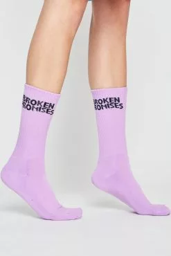 BROKEN PROMISES Accessories BP Wave Logo Sock - Purple