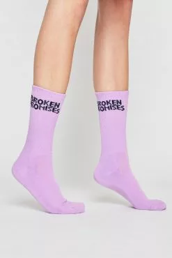 BROKEN PROMISES Accessories BP Wave Logo Sock - Purple