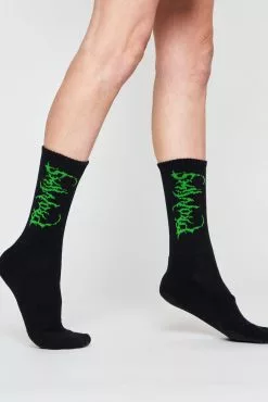 BROKEN PROMISES Graveyard Sock - Black