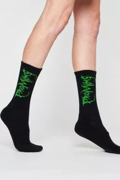 BROKEN PROMISES Graveyard Sock - Black