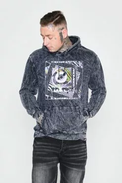 CASH Paranoia Acid Washed Hoodie Hoodies