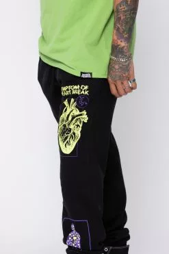 BROKEN PROMISES Bottoms Delirious Sweatpants Black