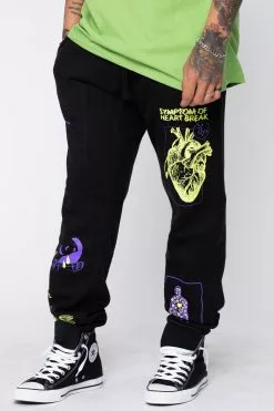 BROKEN PROMISES Bottoms Delirious Sweatpants Black