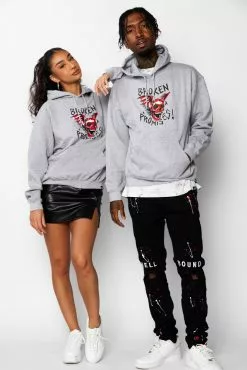 CASH Batwing Hoodie Heather Grey Hoodies