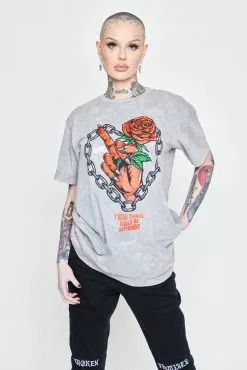 CASH Could Be Different Washed Tee Grey Lava Shirts