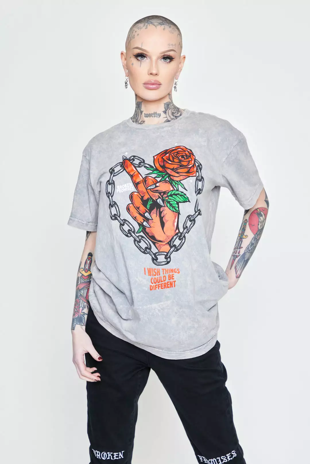 CASH Could Be Different Washed Tee Grey Lava Shirts